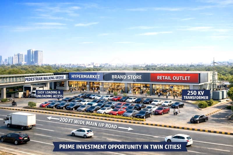 Prime Location At Main IJP Road, Islamabad Ready-To-Move Commercial Retail Space Approx. 25,000 Sq. Ft. Covered Area Prime Location At Main IJP Road, Islamabad Ready-To-Move Commercial Retail Space Approx. 25,000 Sq. Ft. Covered Area