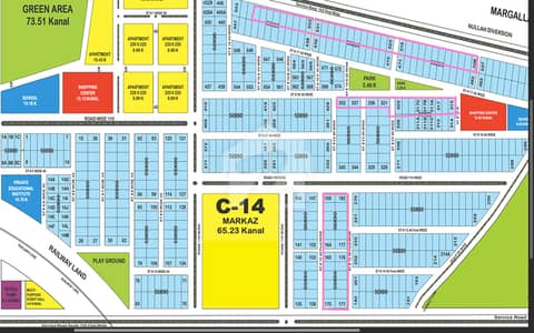 C-14 SIZE 50*90 ON MAIN MARGALL AVENUE FULL OPEN MARGALLA VIEW