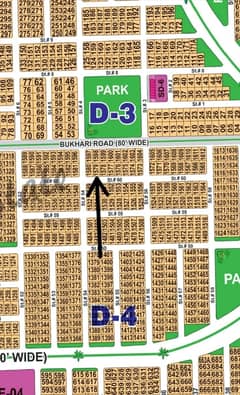DHA Multan sector D 1 kanal residential plot near to park, Masjid and commercial.