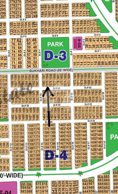 DHA Multan sector D 1 kanal residential plot near to park, Masjid and commercial.