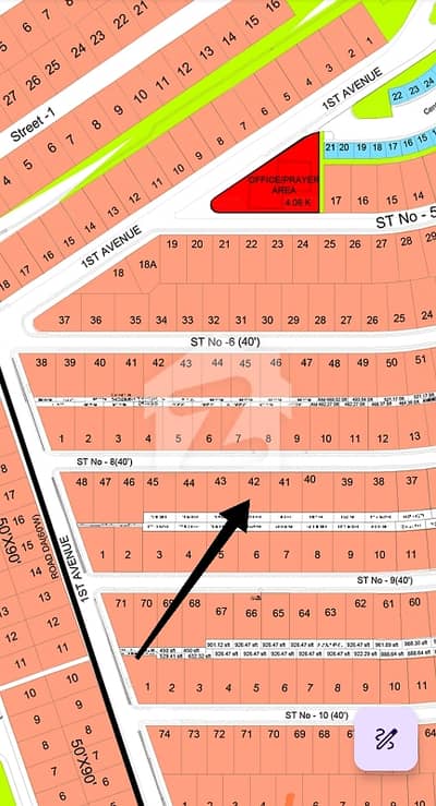 1 Kanal Plot no 42. Street 8. Sector C. DHA 4