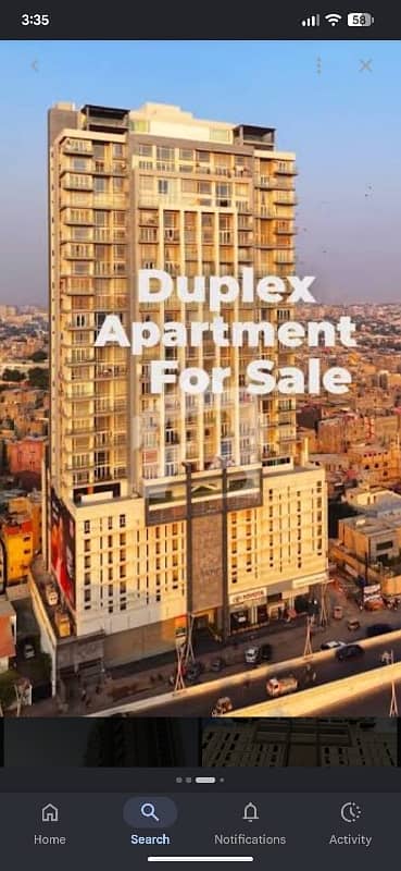 Luxury Duplex Apartment For Sale Project 70 Riveria Clifton Block 4