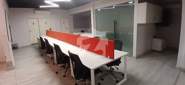 5000 sqfts fully furnished 40 sitting, 2 executive room , confrence room , including electric bill, ac, generator backup, tea, cofee, office available for rent
