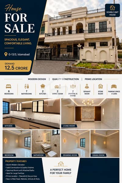 40*80 House For sale in G13 Islamabad