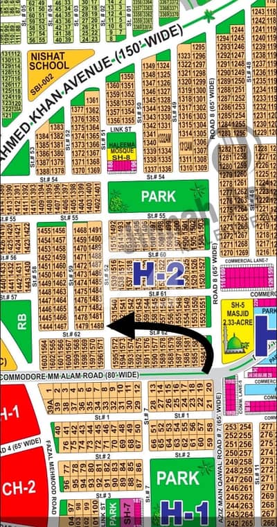 DHA Multan Sector H 1 Kanal Corner Residential Plot Near To Park, Masjid And Commercial.