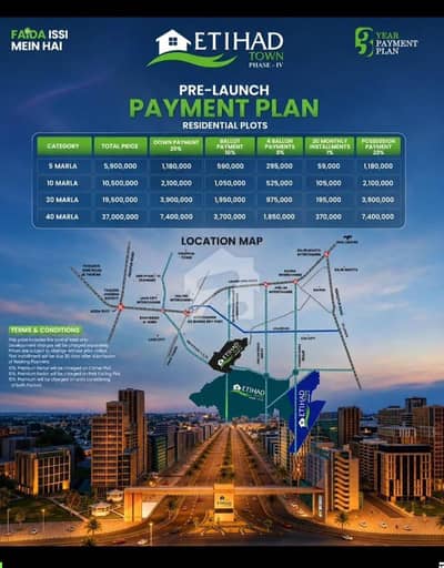Etihad Town Phase IV Residential Plots For Sale