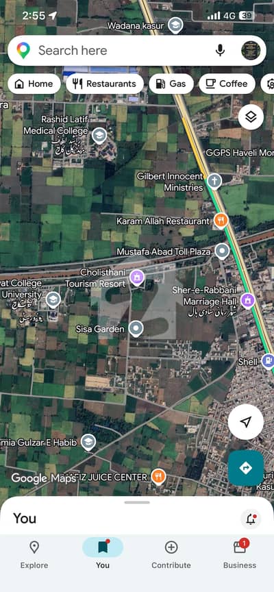 74 Acres Prime Industrial Land For Sale Near Ferozepur Road, Mustafabad