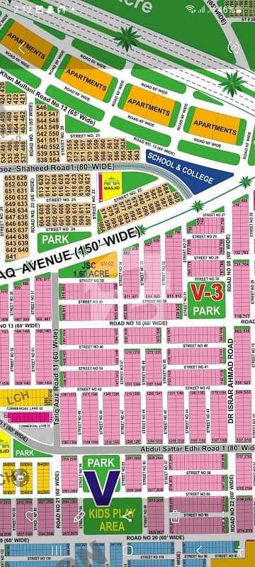 8 Marla Premium Corner Plot Available Park Face, Commercial, Mosque, School & Main Boulevard