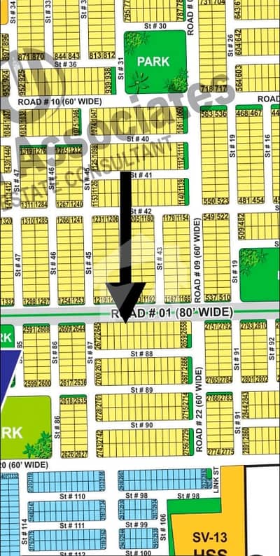 DHA Multan Sector V8 Marla 80ft Road Facing Residential Plot Near To Park, Masjid And Commercial.