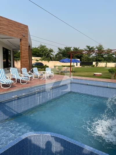 Furnished Farmhouse with Pool for sale at Barki - 4kanal