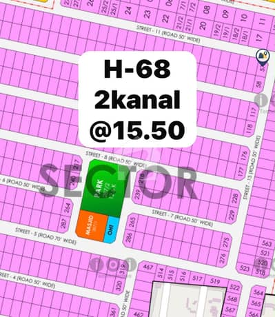 Plot No H-68 @15.50 | 2 Kanal Plot for Sale in Reasonable Price in Dha Phase 5 at Prime Location Plot No H-68 @15.50 | 2 Kanal Plot for Sale in Reasonable Price in Dha Phase 5 at Prime Location