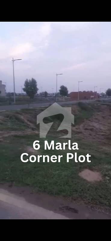 6 Marla Corner 40 ft Road Front Near Park possession Plot Direct Owner Deal