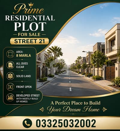 Prime Residential Plot for Sale Street 21