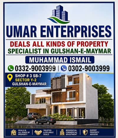 120 sq yard Westopen plot for sale in Gulshan-e-maymar  Sector Q