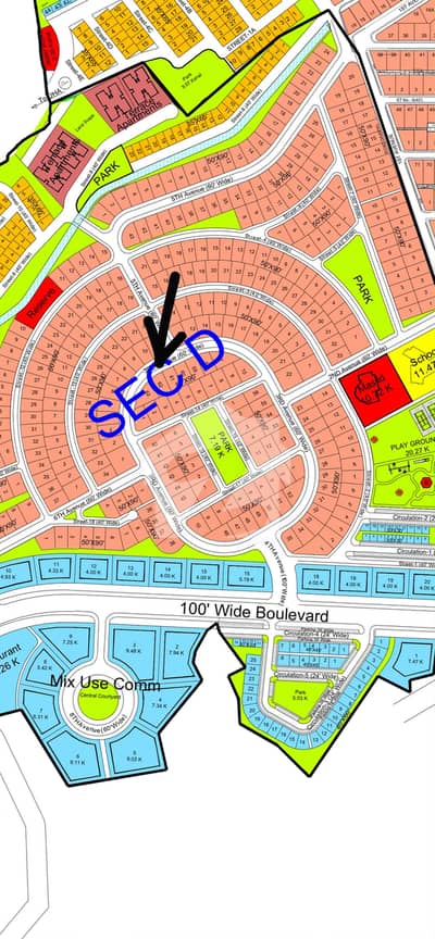 Avenue Plot For Sale Dha Phase 4 Sector 'D' 1 Kanal