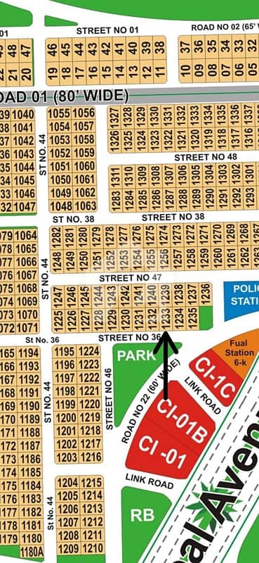 DHA Multan Sector I 1 Kanal Park Facing Residential Plot Near To Masjid And Commercial. Direct Access To 300ft Road.