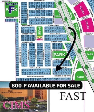 10 Marla 60ft Road Facing Category Possession Plot Near Park Masjid,150ft Road And CIMS Medical College
