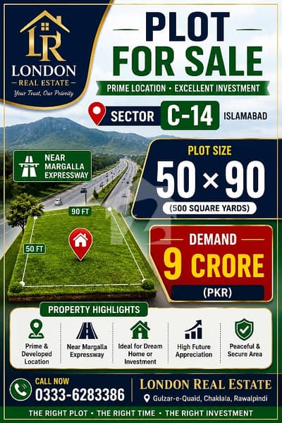 Plot for Sale Sector C-14, Islamabad