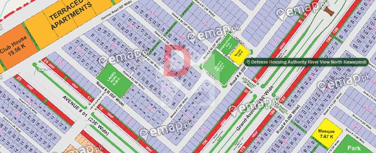 1 Kanal Residential Plot for Sale in Sector D, River View North, DHA Phase 4