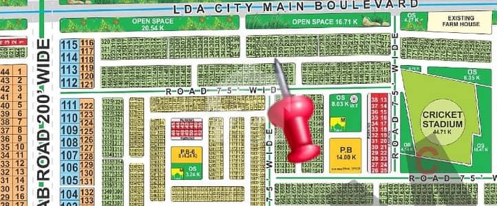10 Marla Plot For Sale In Block C, LDA CITY LAHORE