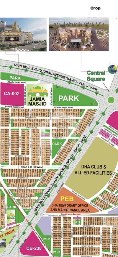 60-Ft Road Plus Facing Central Park Possession Plot Near To Taqmeel Square