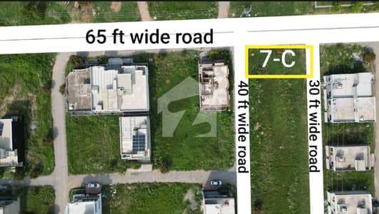 3 Side Corner Park Facing 8 Marla Plot For Sale In E-18 F Block