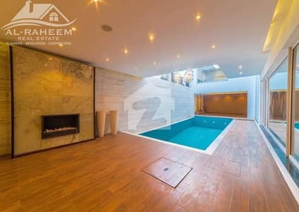 INDOOR SWIMMING POOL 1 KANAL BRAND NEW MAZHAR DESIGN ULTRA MODERN LUXURY VILLA FOR SALE IN DHA PHASE 5 NEAR TO PARK.