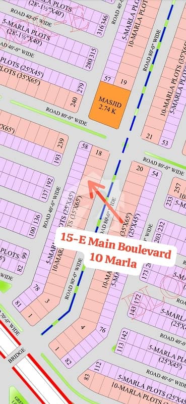 10 Marla Main Boulevard Plot For Sale