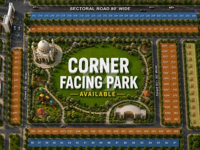 CORNER PLUS FACING PARK EXCESS LAND TOP NOTCH LOCATION PLOT AVAILABLE