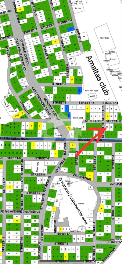 Corner Plot For Sale Near Amaltas Club  Dha Phase 1 Sector D 1 Kanal
