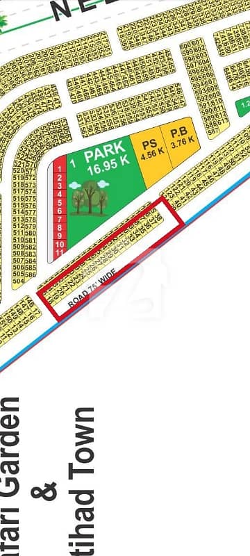 Facing Etihad Town phase 4 Plot available for sale in F Block Lda City Jinnah Sector
