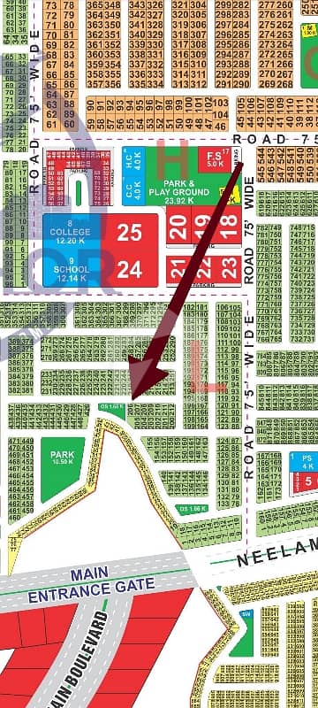 Corner Park Facing 10 Marla Plot For sale Near Pine Avenue and Etihad Town phase 2