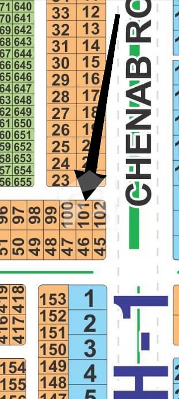 Next To 200'Feet Chanab Road 1 Kanal plot For sale
