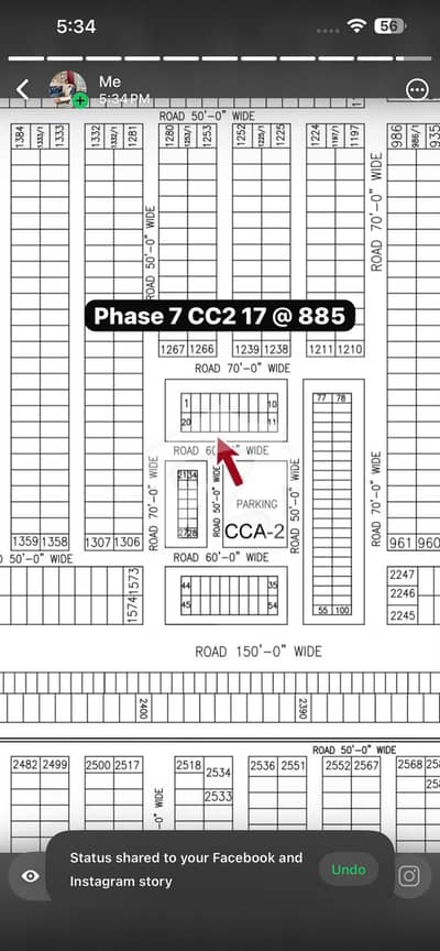 8 Marla Facing Parking plot for sale
