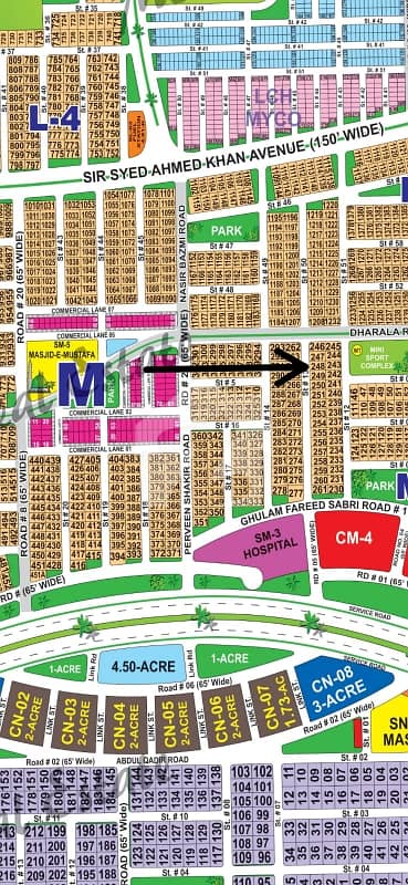 DHA Multan sector M 1 kanal residential plot near to park, Masjid and commercial.