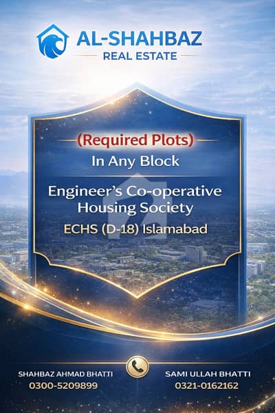 1 Kanal ( 60*90 In Block K ) Residential Plot For Sale in ECHS Islamabad.