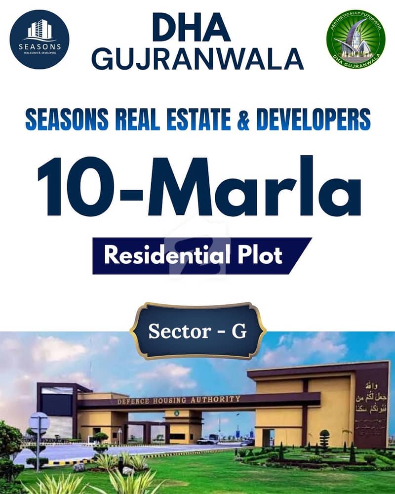 10-Marla residential Possession Plot in Sector-G , DHA Gujranwala Phase-1 10-Marla residential Possession Plot in Sector-G , DHA Gujranwala Phase-1