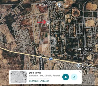 Main Gate Commercial - Three Side Corner Plot 641.79 Sq Yards | Suzuki Chowrangi Steel Town | 100 Ft Road | Al Karam Villas Phase 1 Karachi