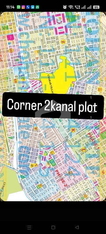 Corner 2kanal plot phase 3 near KFC for sale in DHA Lahore.