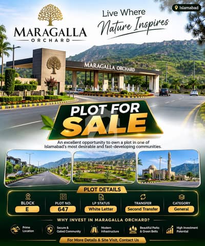 Maragalla Orchard Block E General Plot No. 647 for Sale