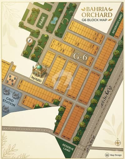 10 marla plot for sale in bahria orchard G6 Block