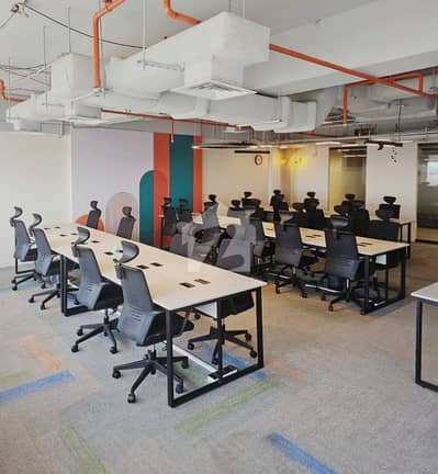 Beautiful Furnished Office in the heart of the City Near Shah Rae Faisal IN HIGH RISE!