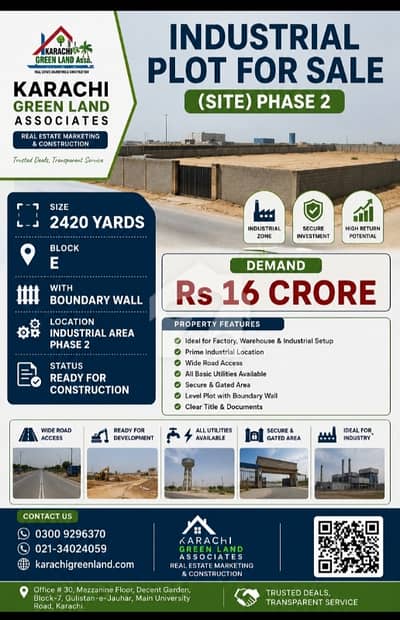 Industrial Plot for Sale SITE Phase 2, Block E