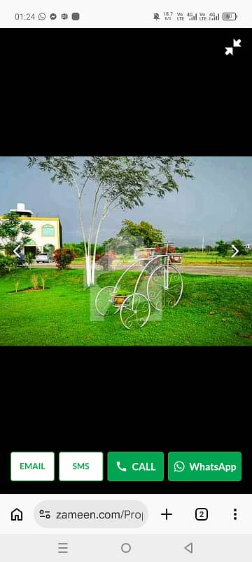 Taxila garden corner+park face+Dpc + sunface lavel plot for sale