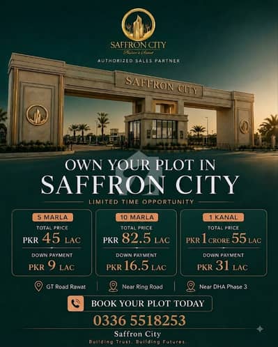 Golden Investment Opportunity - Saffron City Rawalpindi