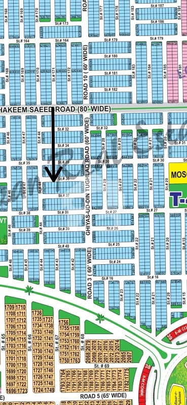 DHA Multan sector T 5 Marla residential plot near to park, Masjid and commercial.