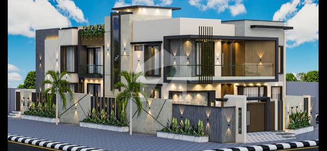 Premium Corner Bungalow 555Sq. Yards The Property Gives An Impressive 700 Sq. Yards Outer-Look/Feel Due To The Additional Green Belt Area.