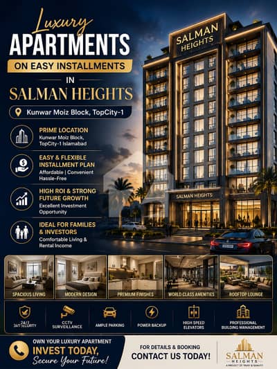Corner 2 bed Apartments booking with 10 lacs only with easy installment