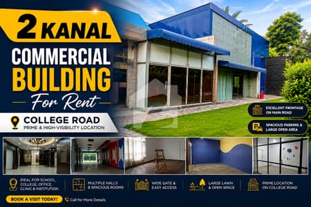 2 Kanal Double story House for rent at 150ft Double Road Near Al-Janat Marraige Hall Township Lhr*