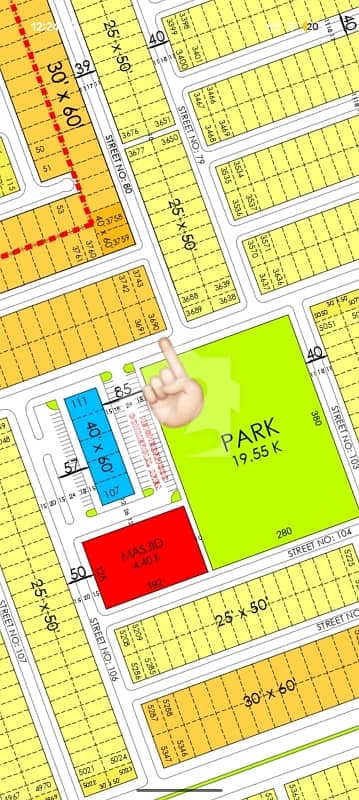 8 Marla 50 ft Road Corner Park Face Plot Block B Faisal Hills For Sale